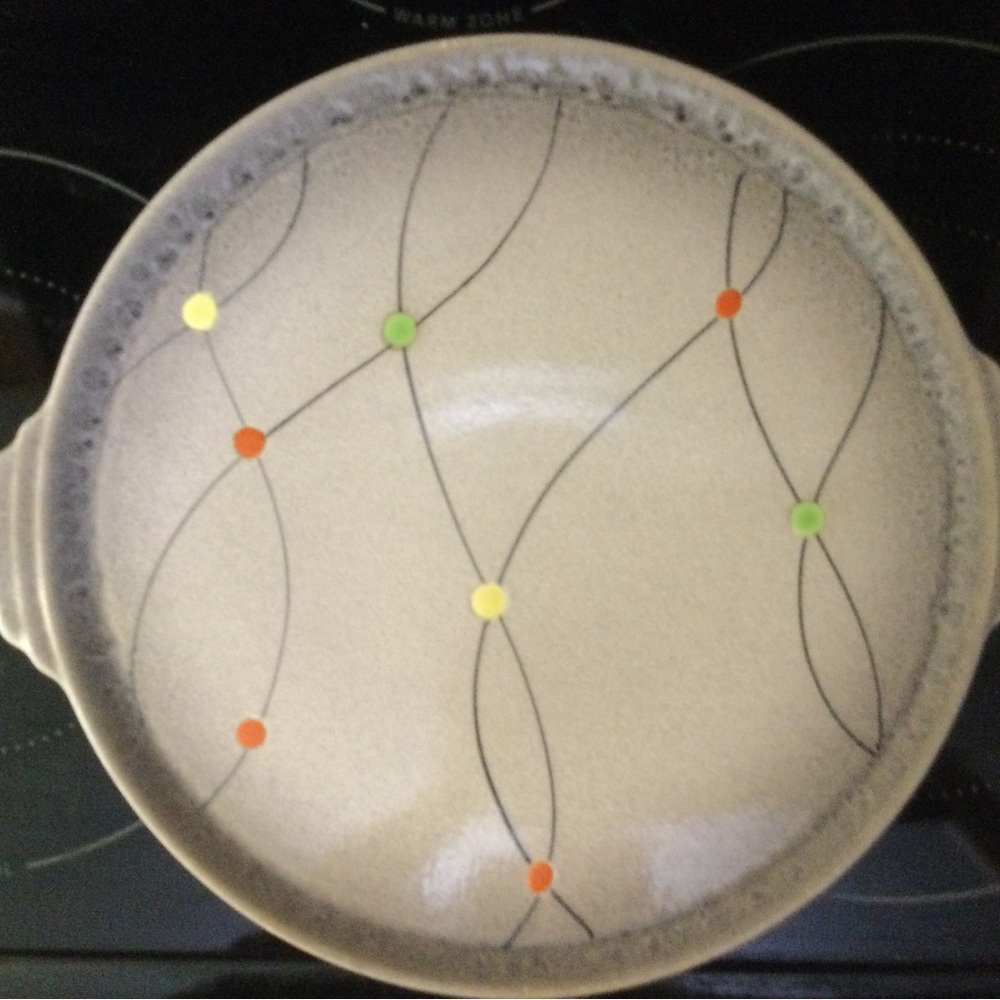 Artistic Plate with Colorful Dots